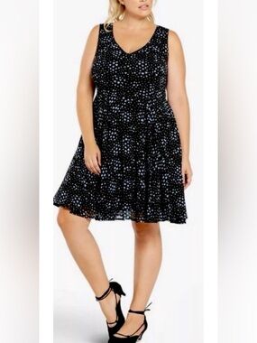 Torrid Dress Size 12 Black Blue Heart Whimsigoth Fairygoth Dark Fairy Emo Skater